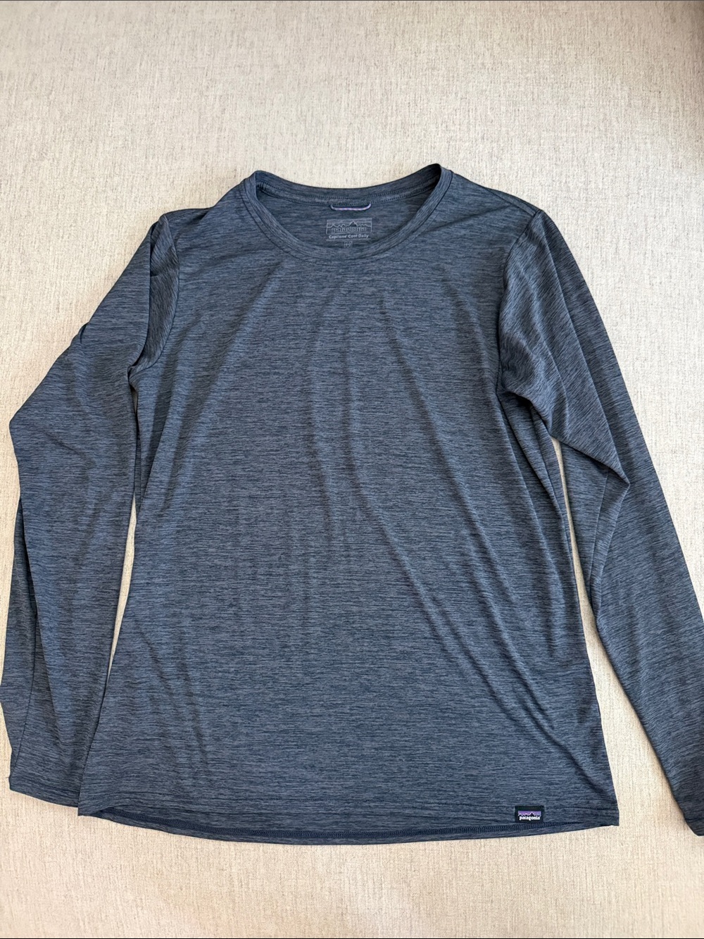 Patagonia Women’s Long-Sleeve capilene Crewneck Tee - Dark Blue Heather